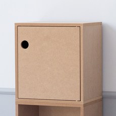 리드디 도어형 1단 공간박스 책장, 네추럴+네추럴도어