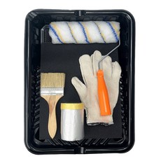 셀프 페인트 도구세트 8인치 롤러 트레이 붓 커버링 6종세트, 1개