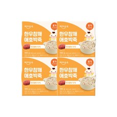 [베이비본죽] 실온이유식 후기 한우참깨애호박죽 3+1, 혼합맛(한우/참깨/애호박), 180g, 4개