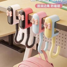 書包掛鉤 課桌桌邊掛包勾 學生書桌收納神器, 1個裝, M全新升級：紅藍色1個裝強力承重 不打,40絲 書包掛鉤靈活收納, 紅藍色