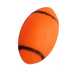 강아지용 소리 나는 씹는 장난감 축구 개 공 훈련 럭비 1 개, 01 주황색