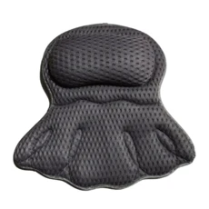 목과 등을 받쳐주는 목욕 베개 세탁기 사용 가능 흡착식 욕조 베개 부드러운 4D 메쉬 욕조 쿠션 욕실 용품, 01 Dark Grey