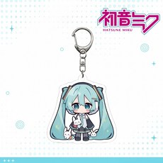 하츠네 미쿠 키링 피규어 미니 키홀더 인형, 토끼 미쿠, 블루
