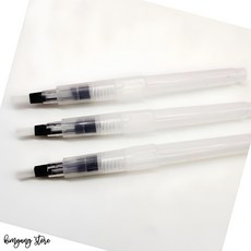KY 미술 워터브러쉬 붓펜 플랫형 6MM 수채화붓 캘리붓펜 캘리그라피펜, 1개
