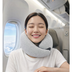 손더 국내브랜드 순면 메모리폼 목쿠션 목베개, 그레이