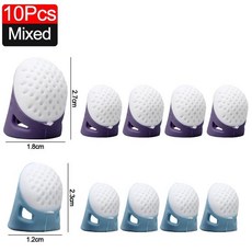 골무 미끄럼 방지 손가락 커버 실리콘 바느질 공중 보호 슬리브 핸드 크로스 도구, 1개, 6. 10Pcs-Mixed