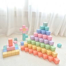 Bellebaby I 磁吸積木-方塊 (32顆入) 磁力積木 益智玩具, 方塊 彩虹(rainbow), 1套