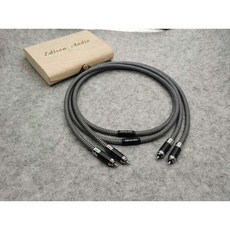 愛迪聲 edison audio E2 單晶銅鍍厚銀 RCA訊號線 (一對2條), 1個, 0.2米一條（非一對）