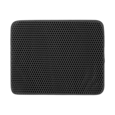 柔軟舒適貓砂墊 防滑防水蜂窩設計 易於清潔整理 居家環境清潔必備, 黑色, 1個