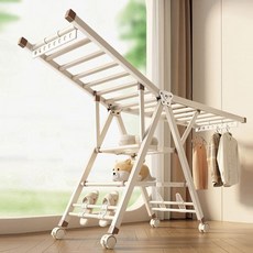 페이셜비 이동 접이식 빨래 건조대 다기능 이불 건조대, 화이트