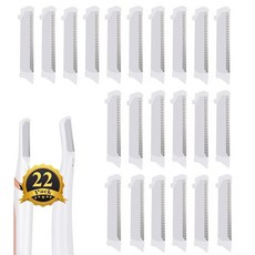 Flawless Finishing Touch Dermaplane Glo Sonic 페이셜 각질 제거제 페이셜 제모 리필 블레이드와 호환되는 교체 헤드 13개, 22PCS