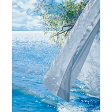헬로우하비 대형 패브릭 DIY세트 보석십자수 30X40, 1세트, FS4. 바람부는 창가
