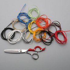 사사끼 미용가위 가죽끈 13종, 실버, 1개, 실버