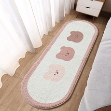 리빙쉘 주방 침대 거실 고양이 강아지 당근 패브릭 카페트 발매트, 민트고양이