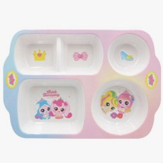 프린세스 캐치티니핑 5구 멜라민 식판, 1개, 혼합