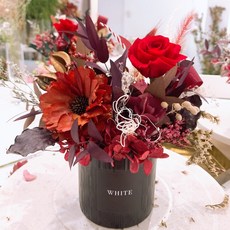 紅色喜氣盆花 永生花乾燥花 居家擺飾 送禮推薦 永生花盆栽