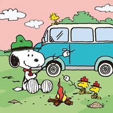 페인팅 피너츠 25X25 DIY 스누피 그림그리기 캠핑 캔버스