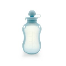 嬰兒矽膠儲奶袋輔食餵食器, 灰藍 - 儲奶袋150ml, 1個