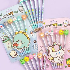 핑크풋 캐릭터 피규어 연필 필기구 학용품 문구 펜슬 OC_0404TG