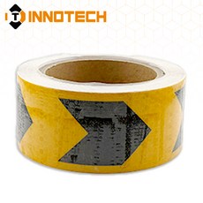 이노텍 벌집무늬 반사테이프 갈매기 50X10M 100X10M, 황/흑 (IT)T-13013/50X10, 1개
