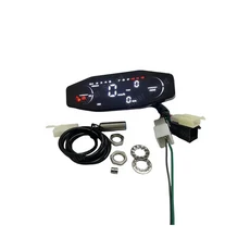 범용 12V 오토바이 디지털 속도계 주행 거리계 LED 게이지 (1 2 4기통 KR200용), 04 without sensor A