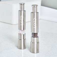 LOTD 원터치 푸시 그라인더 후추 소금 갈이 깨갈이, 후추그라인더 1+1, 2개