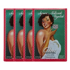 고리1919 라가짜솝 올리브향 천연 비누 수제 세안 바디바 올리브 마르세유 올인원 약산성, 4개입, 200g