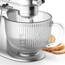 키치네이드 틸트 헤드 스탠드 믹서용 코펀 유리 믹서 볼 4.5-5쿼터 주방 보조용 믹싱 교체 측정 표시 포함 손잡이 포함, 코펀 유리 믹서 볼 - 키친에이드 틸트 헤드 스탠드 4