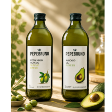 페페브루노 엑스트라버진 올리브 오일 1L x1병 아보카도 오일 1L x1병 세트, 1세트