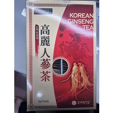 韓國高麗人蔘茶 (3g x 100包) - 滋補養生，獨立包裝，方便沖泡, 3mg, 1個, 100個裝