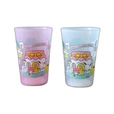 산리오캐릭터즈양치컵 어린이 구강용품 2종세트, 핑크