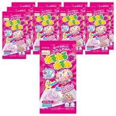 Kracie 葵緹亞 Neruneruneru 動物餅乾DIY組 葡萄口味 23.5g, 10個, 製作粉末3個 + 托盤 + 湯匙