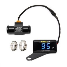 오토바이 수온 게이지 어댑터 센서 디지털 화씨 계량기 미니, 1개, 19. Blue-16mm-left