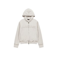 [아캄] Logo Patch Zip-Up Hoodie (Beige)