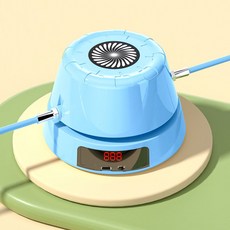 智慧遙控跳繩機 多人趣味訓練 親子互動大屏計數, JY - 001藍色基礎款 —英文包裝, 1個