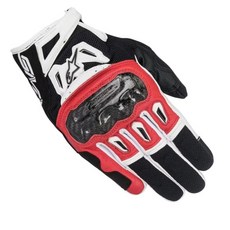 SMX 라이딩 장갑 가죽 소재 부상 방지 통풍 여름용, L 레드