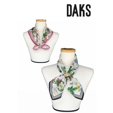 백화점 닥스 DAKS 정품 면 미니 스카프 DLN1502 선물용