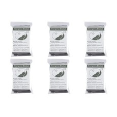 포일 열 담요 방수 방풍 야외 처치 캠핑 키트, 색상: 5. 6PCS, 1개