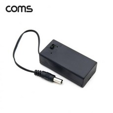 9V 건전지 1구 커버 스위치 홀더 DC 잭 5.5(M) Plug 15cm 336400, 9V 건전지 1구 커버 스위치 홀더 DC 잭 5.5(M