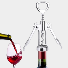 우디밸리 초간편 럭셔리 와인 오프너, 1개, 크롬실버