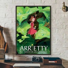 마루 밑 아리에티 애니메이션 무비 DIY 아트 캐릭터 숫자 유화 만화 그림 그리기 장식, 20x30cm, 옵션 E