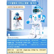 AI반려로봇 스마트 인공지능 음성 말하는 지능형 장난감 반려로봇, K19재무로봇-파란색23기능(APP)