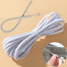 BEST-BB 바지 고무줄 밴드 끼우개 세트 10mm*10m, 1개, 화이트