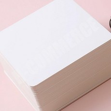 반코팅 무지 아트페이퍼 카드 100매 10x10cm