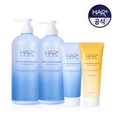 [헤어플러스] 단백질 본드 샴푸 1000ml + 트리트먼트 700ml + 앰플 에센스 145ml + 프리지아 앰플 에센스 145ml, 1개, 1.945L