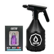 카톤 전동분무기 차량용 세차 압축분무기 3.5L Black + 부채꼴노즐 80도, 1개, 퍼플