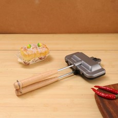 양면 다용도 누룽지 팬 파니니팬 인덕션 가능 캠핑용, 작은 조개 샌드위치, 1개, 1cm
