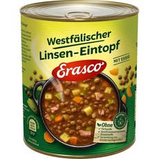 독일 에라스코 Erasco Westphalian Lentil Stew 베스트팔렌 렌즈 스튜 통조림, 800g, 2개