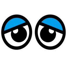 눈동자 반사 스티커 고휘도 차량용 안전거리 졸음방지 소사이즈, 2개, 블루