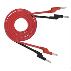 1M P1036 5개입 4mm 구리 바나나 플러그-바나나 플러그 멀티미터 테스트 리드 소프트 PVC 케이블 와이어 1, 06 black red 2PCS, 01 4 AWG (1.2mm2)